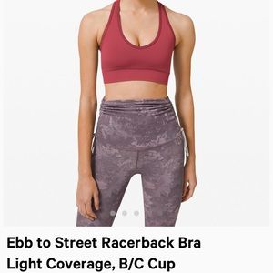 ISO!! Ebb to street Racerback bra in Chianti